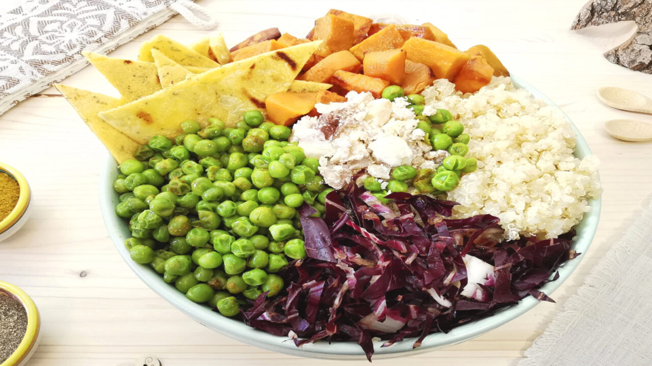 Buddha Bowl d’autunno alle castagne